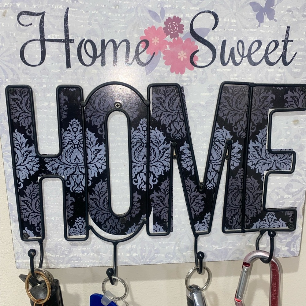 Black and Gray Home Sweet Wall Decor